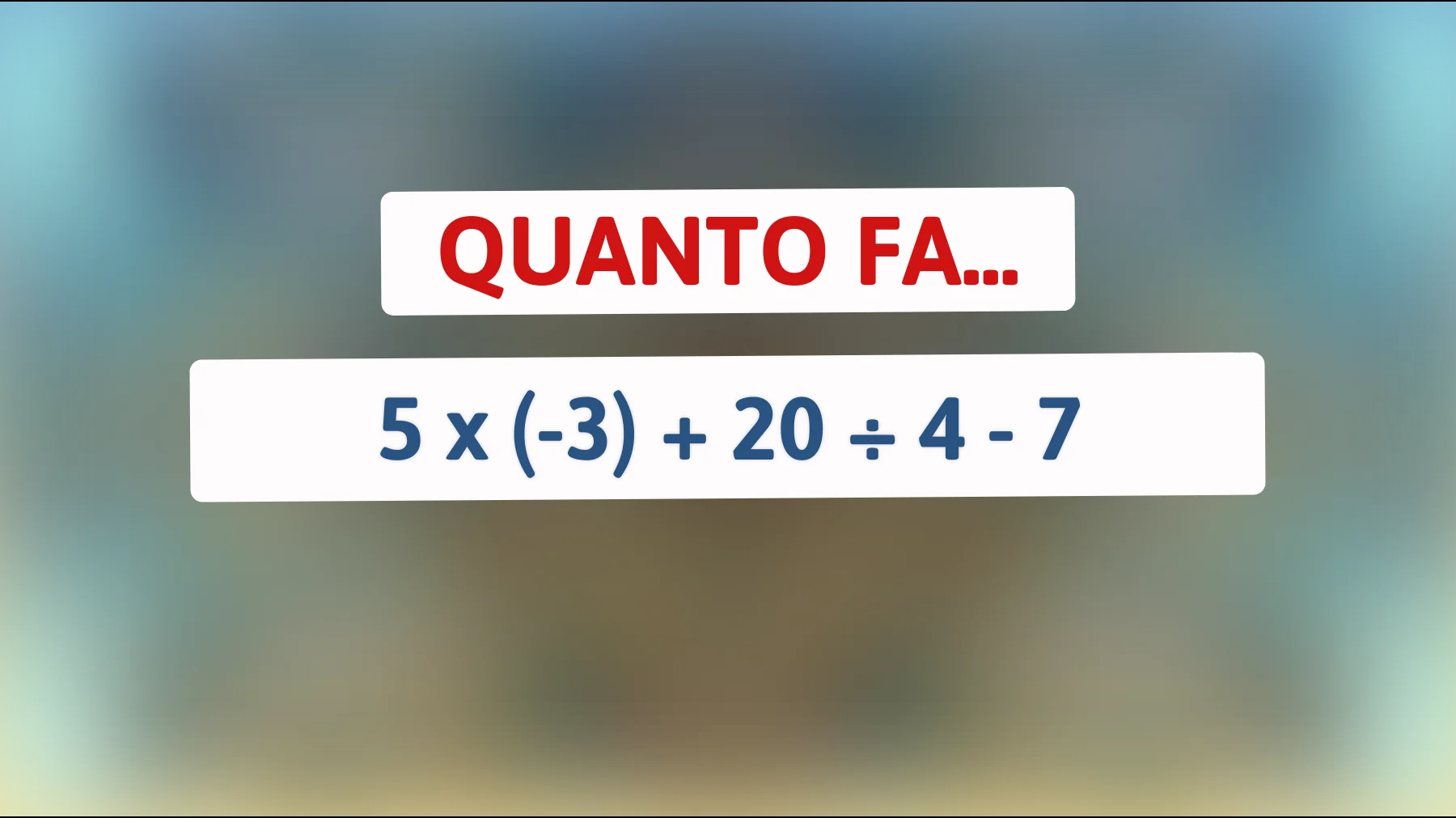"Sei davvero un genio della matematica? Risolvi questo enigma che solo le menti brillanti riescono a svelare!""