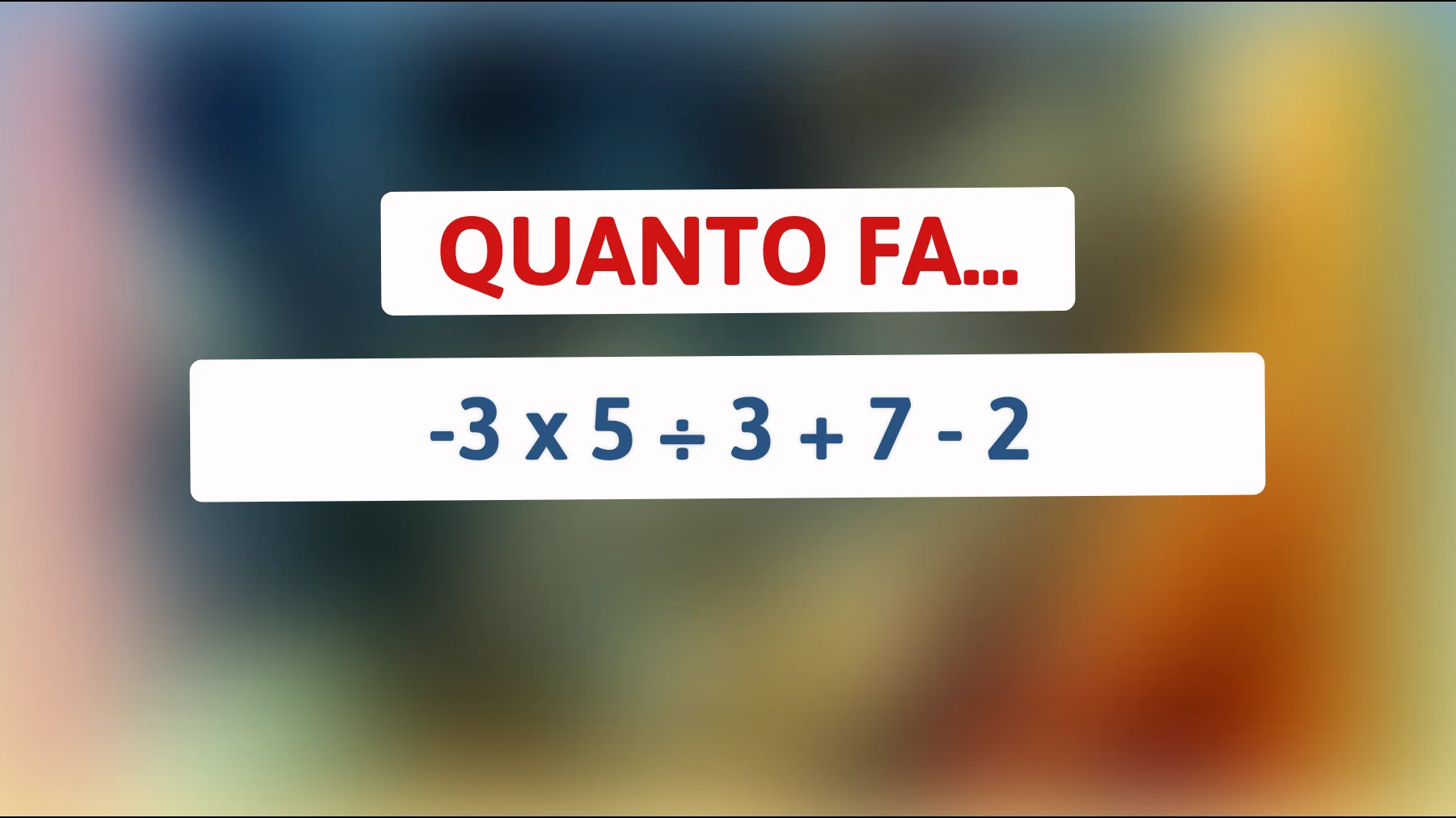 Scopri se sei un genio risolvendo questo semplice indovinello matematico: il 95% delle persone sbaglia! Sei tra i pochi che possono risolverlo?"
